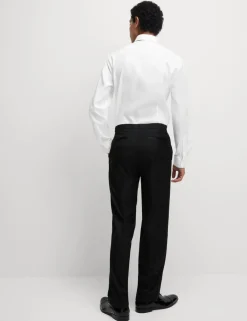 Slim Fit Cotton Dress Shirt with Bow Tie