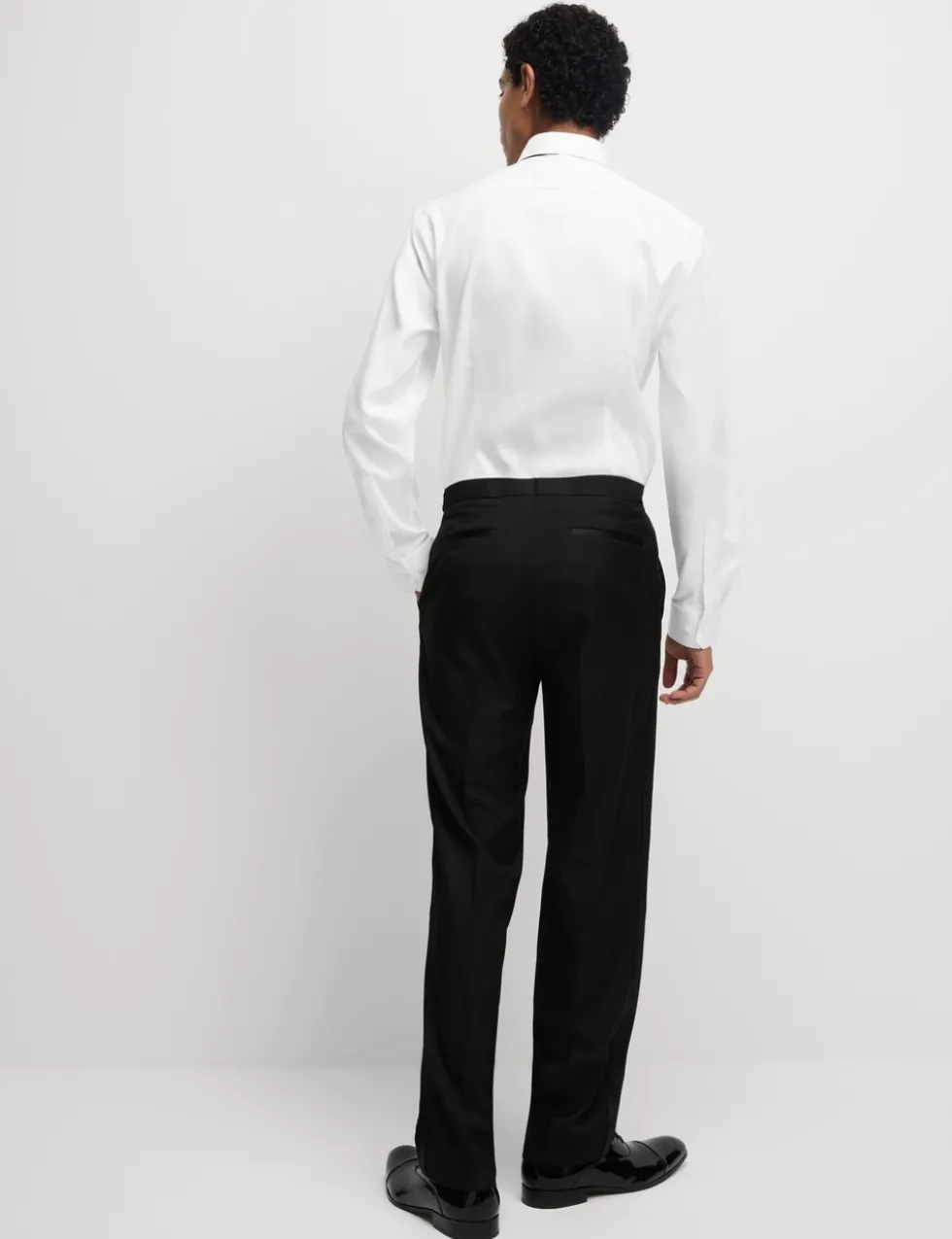 Slim Fit Cotton Dress Shirt with Bow Tie