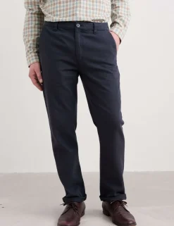 Slim Fit Cotton Linen Blend Trousers