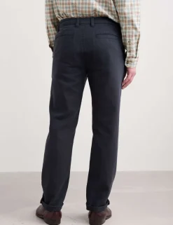 Slim Fit Cotton Linen Blend Trousers