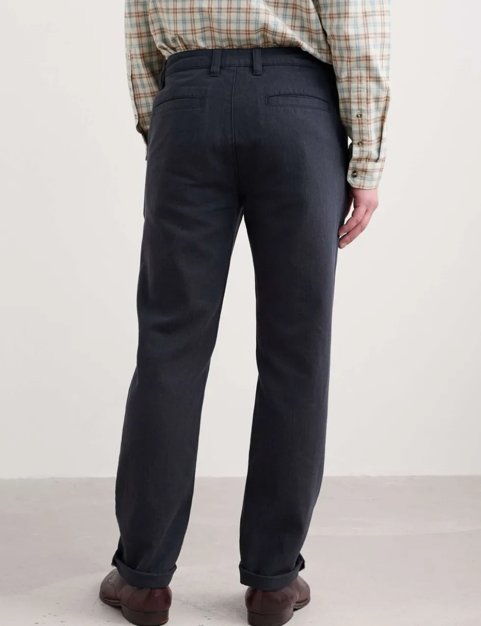 Slim Fit Cotton Linen Blend Trousers