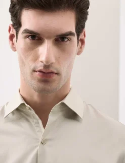 Slim Fit Cotton Performance Shirt