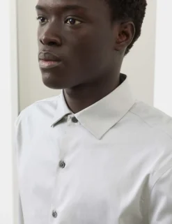Slim Fit Cotton Performance Shirt