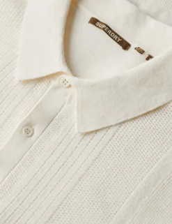 Slim Fit Cotton Rich Knitted Polo Shirt