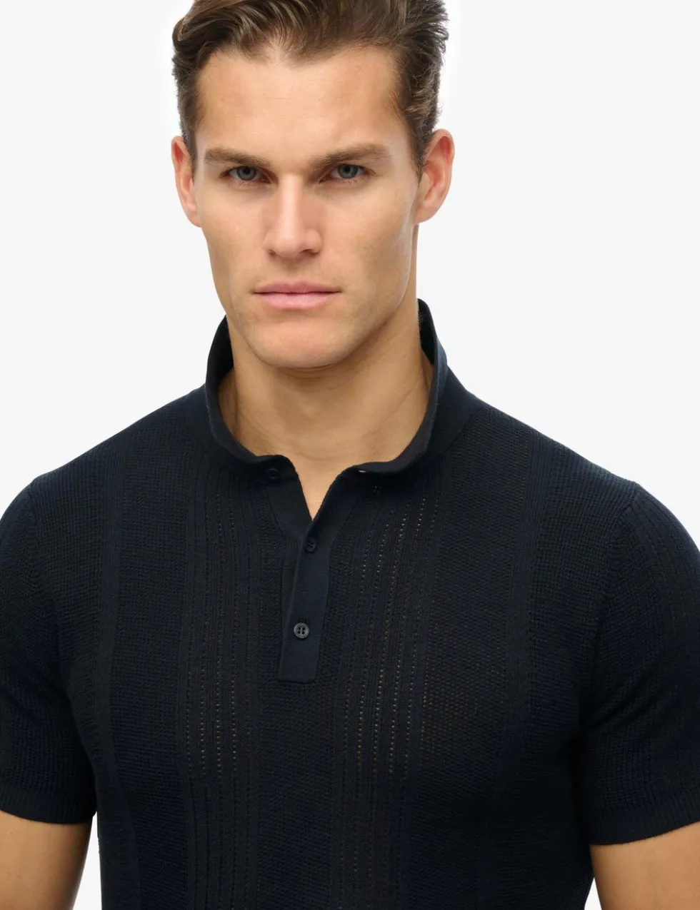 Slim Fit Cotton Rich Knitted Polo Shirt