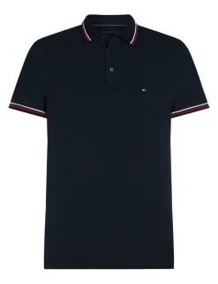 Slim Fit Cotton Rich Pique Tipped Polo Shirt