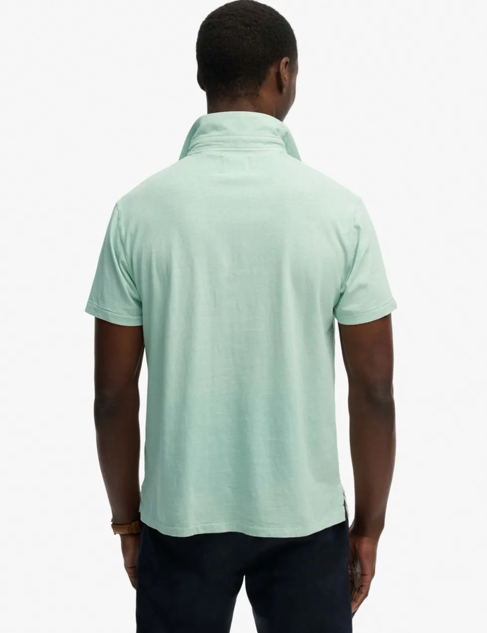 Slim Fit Cotton Rich Polo Shirt with Linen