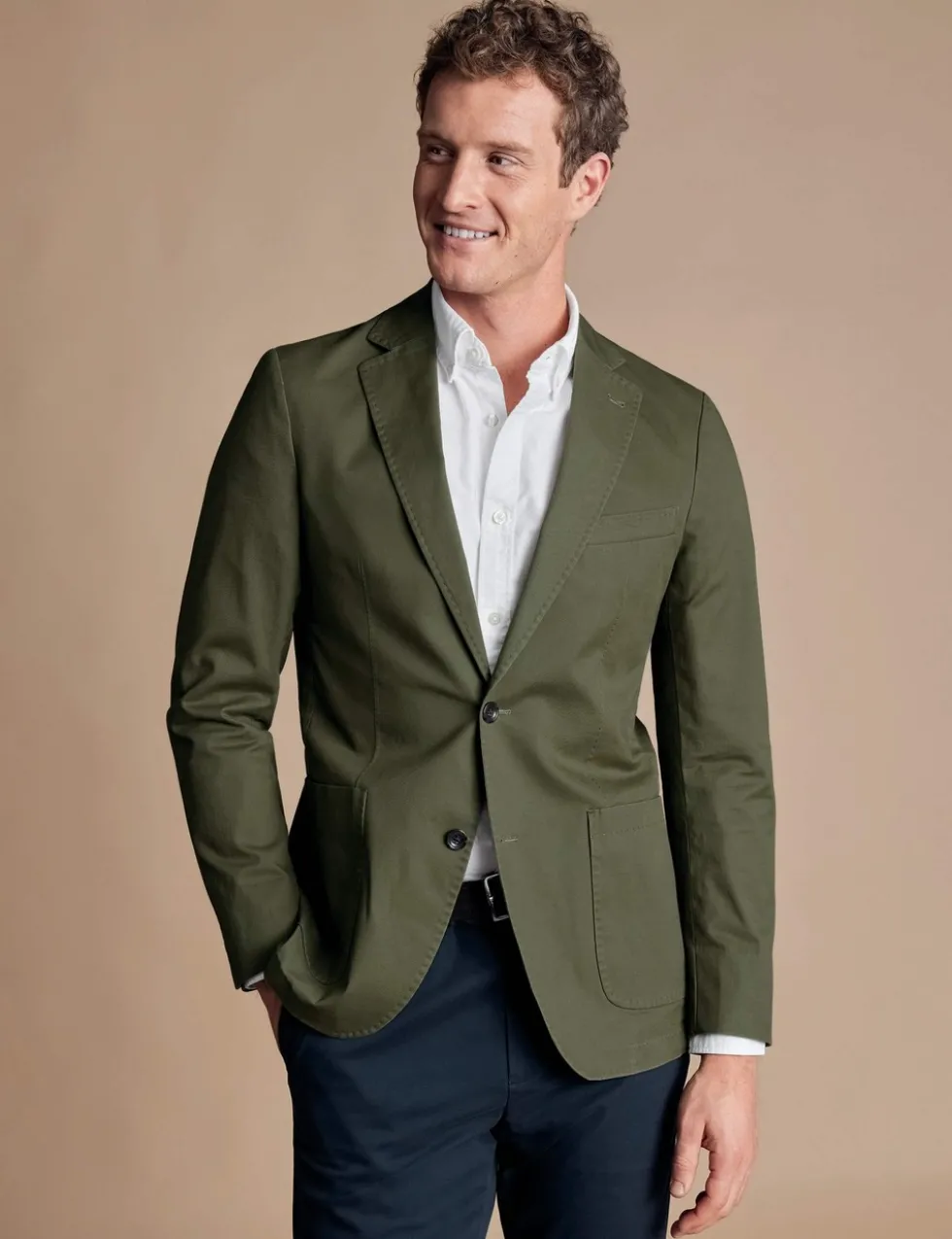 Slim Fit Cotton Rich Stretch Jacket