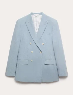 Slim Fit Double Breasted Suit Jacket