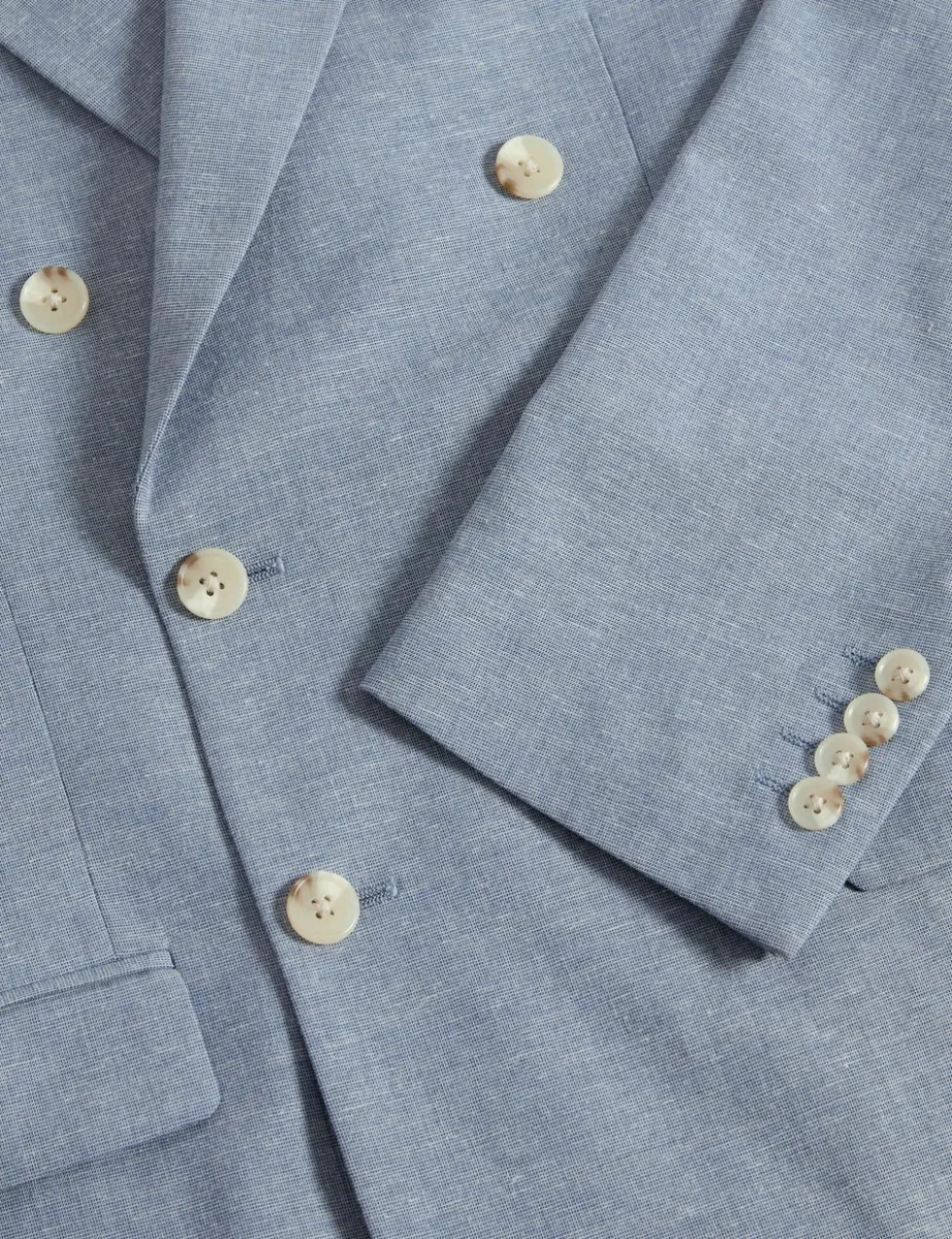 Slim Fit Double Breasted Suit Jacket