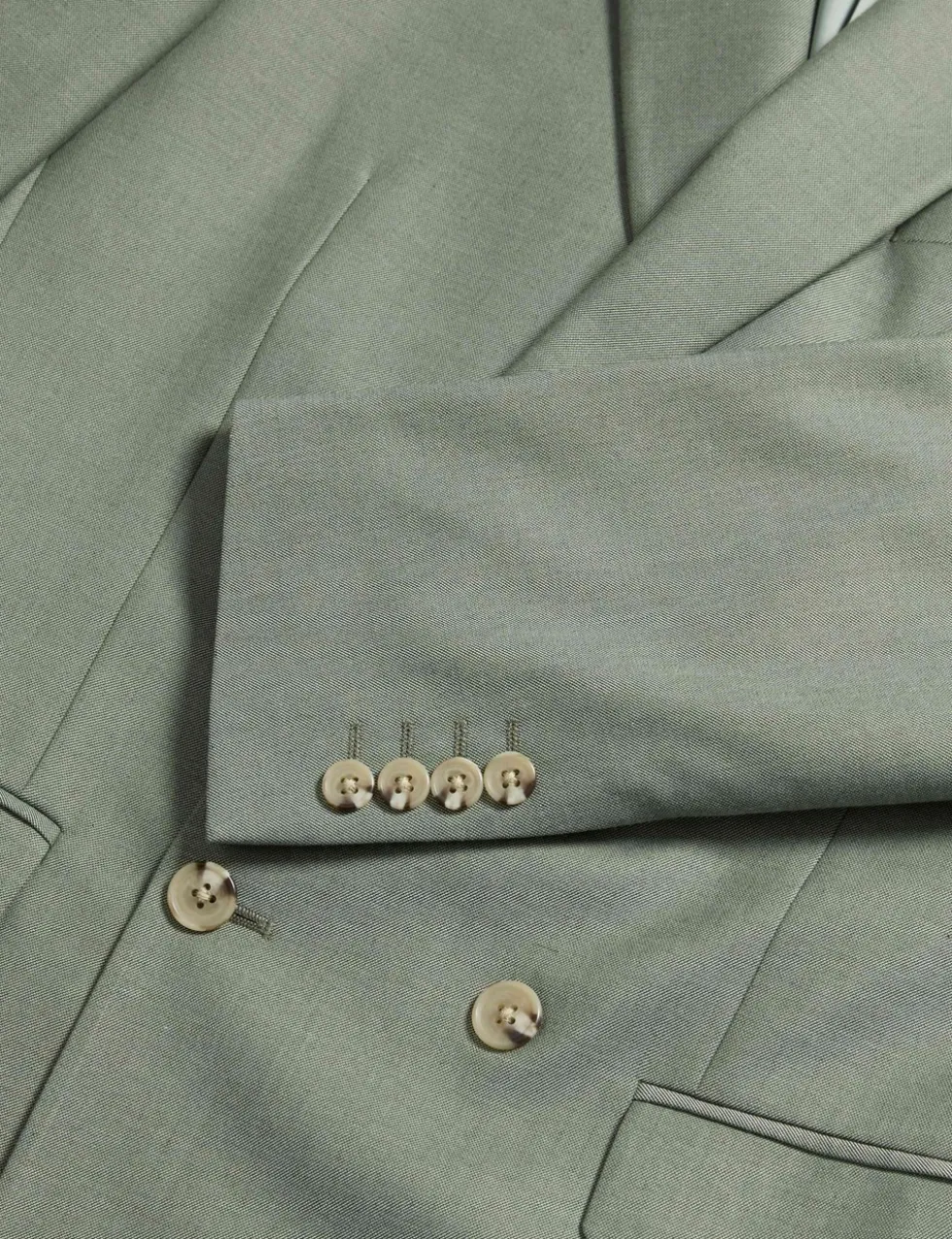 Slim Fit Double Breasted Jacket with Stretch