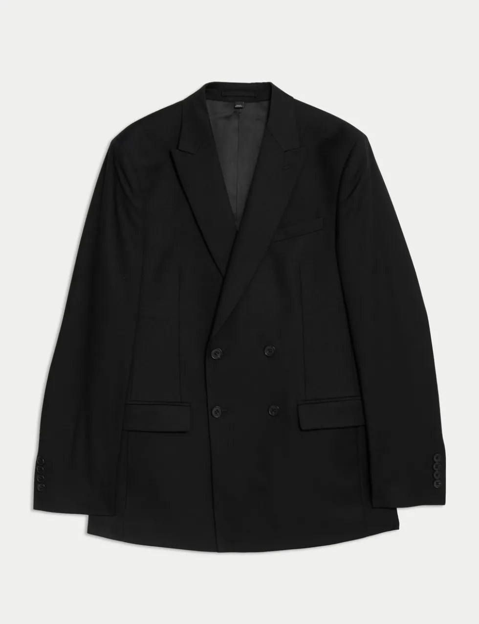 Slim Fit Double Breasted Jacket with Stretch