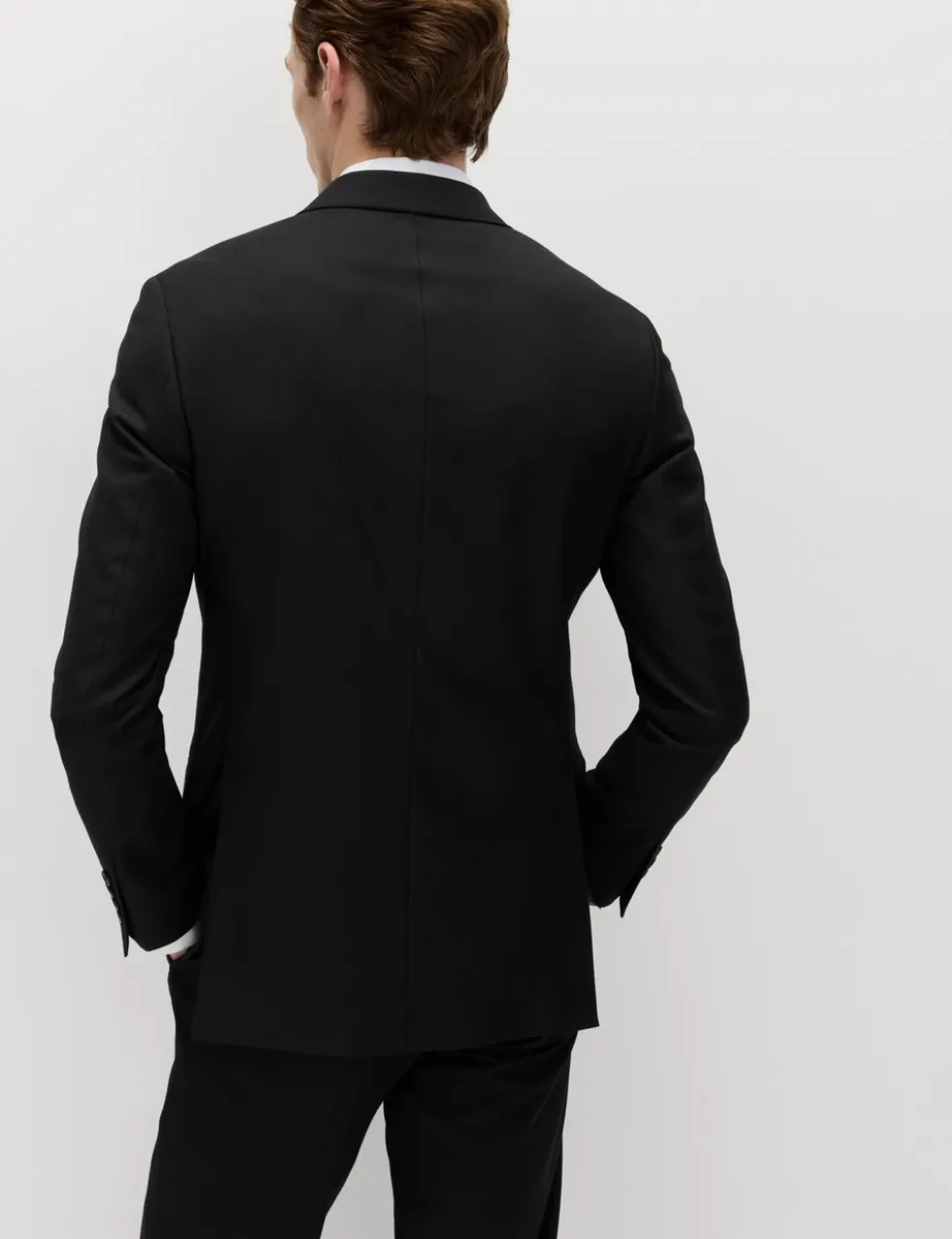 Slim Fit Double Breasted Jacket with Stretch