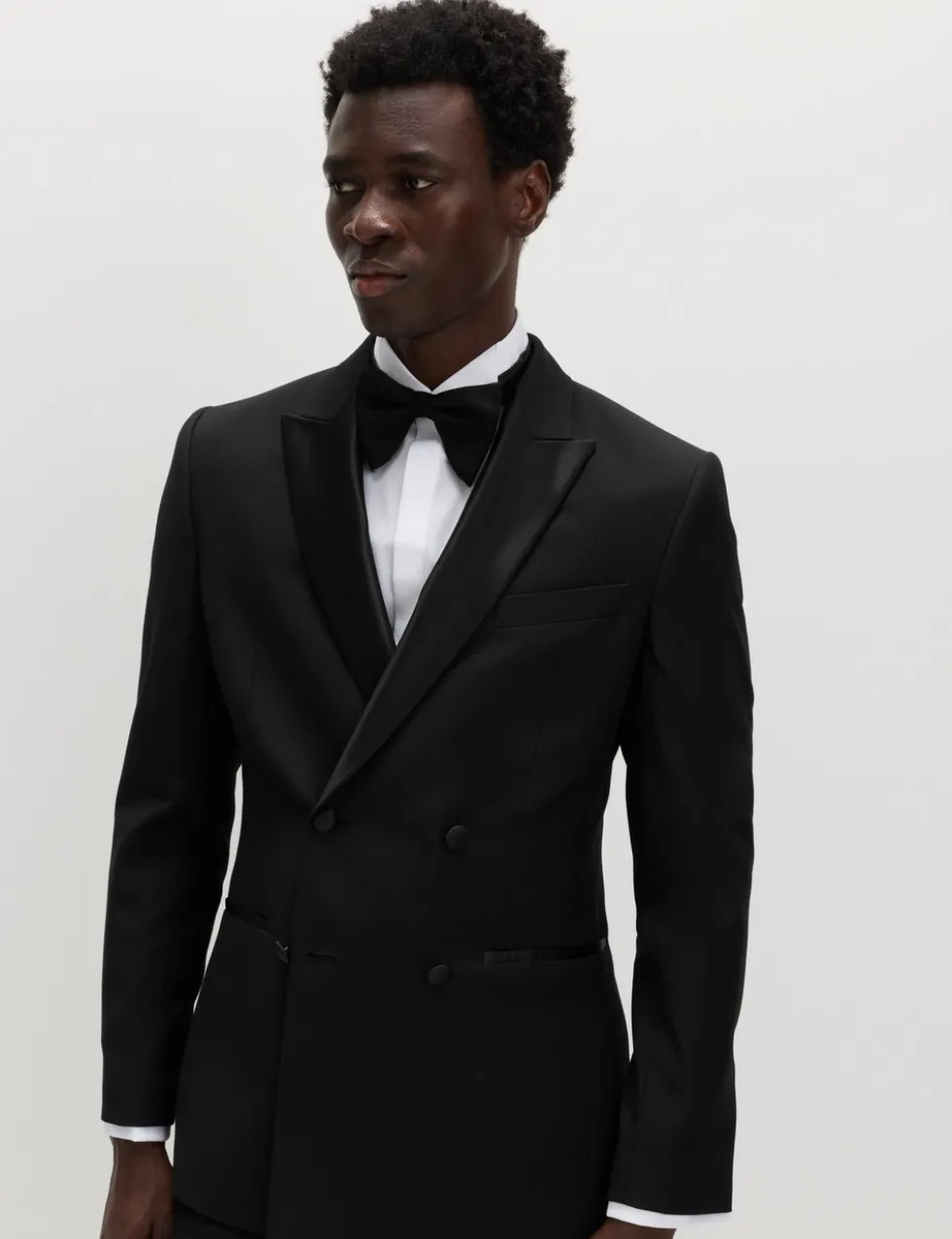 Slim Fit Double Breasted Tuxedo Jacket