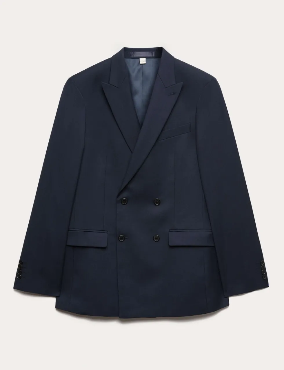 Slim Fit Double Breasted Jacket with Stretch