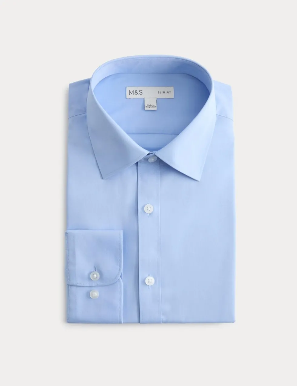 Slim Fit Easy Iron Cotton Blend Shirt
