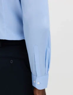 Slim Fit Easy Iron Cotton Blend Shirt