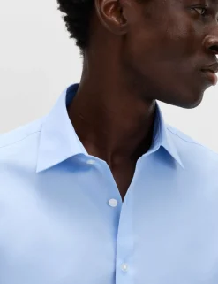 Slim Fit Easy Iron Cotton Blend Shirt