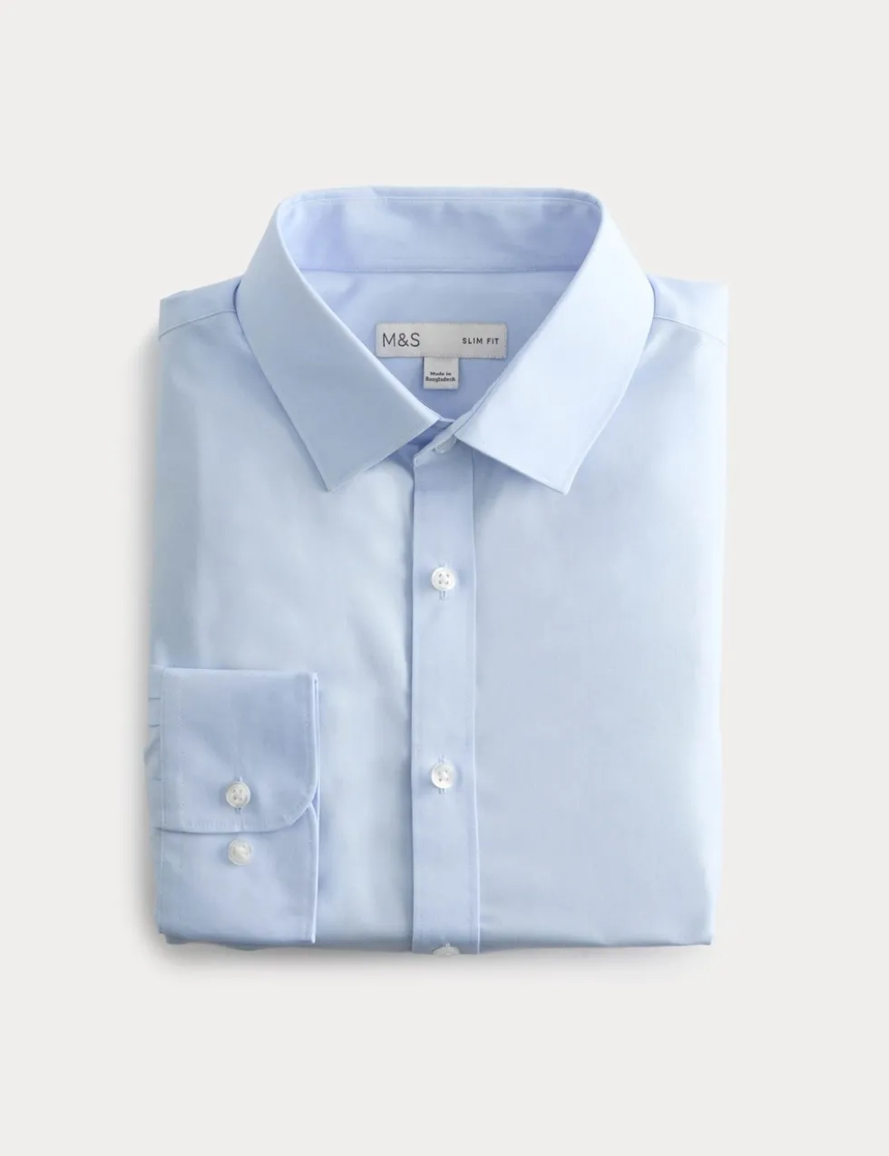 Slim Fit Easy Iron Cotton Blend Shirt