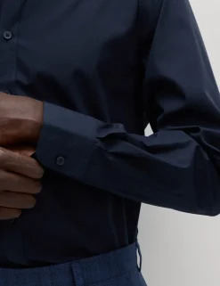 Slim Fit Easy Iron Cotton Blend Shirt