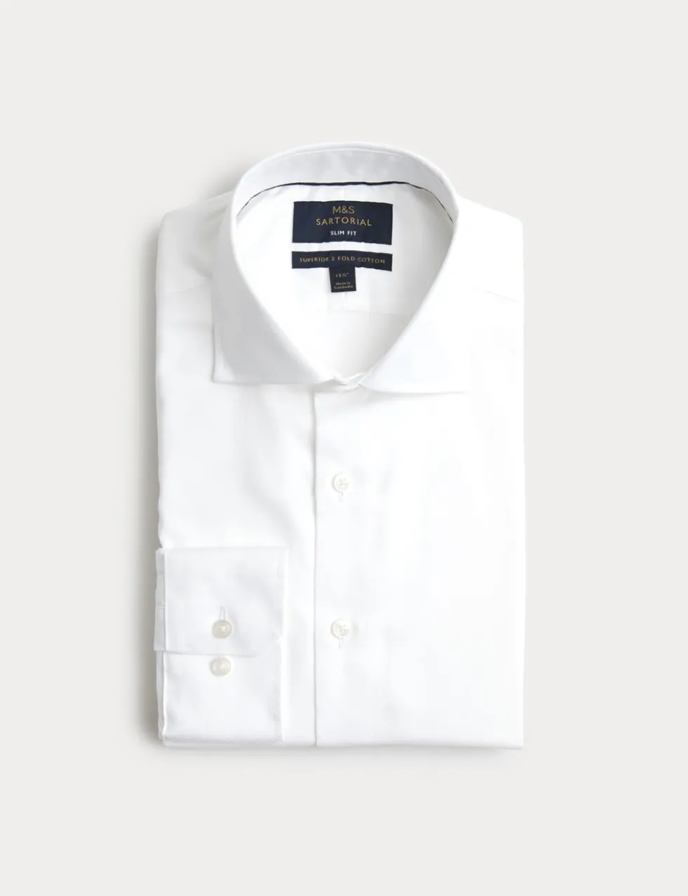 Slim Fit Easy Iron Pure Cotton Shirt