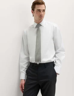 Slim Fit Easy Iron Shirt & Tie Set