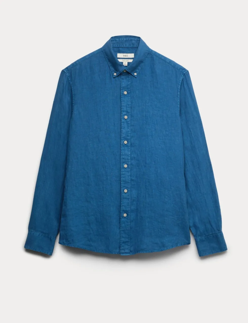 Slim Fit Garment Dye Pure Linen Shirt