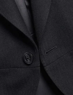 Slim Fit Herringbone Morning Suit Tailcoat