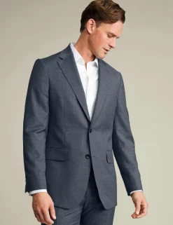 Slim Fit Italian Wool Suit Jacket