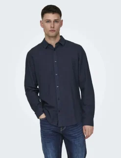 Slim Fit Linen Blend Shirt