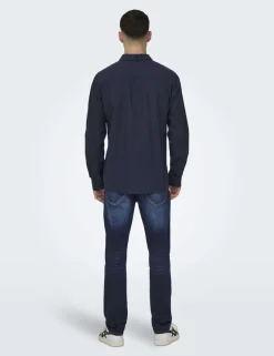 Slim Fit Linen Blend Shirt