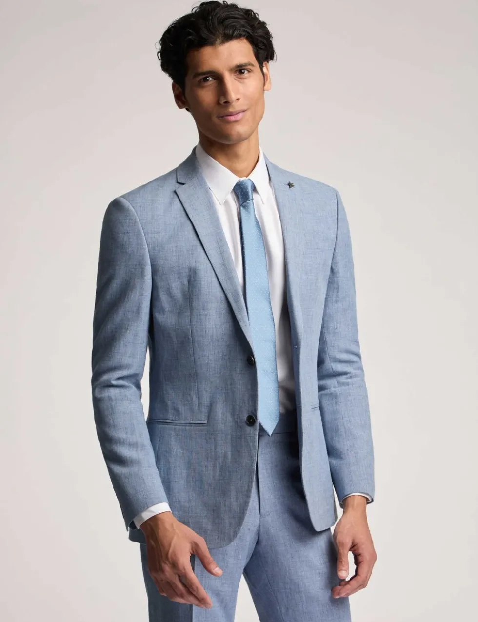 Slim Fit Linen Rich Jacket