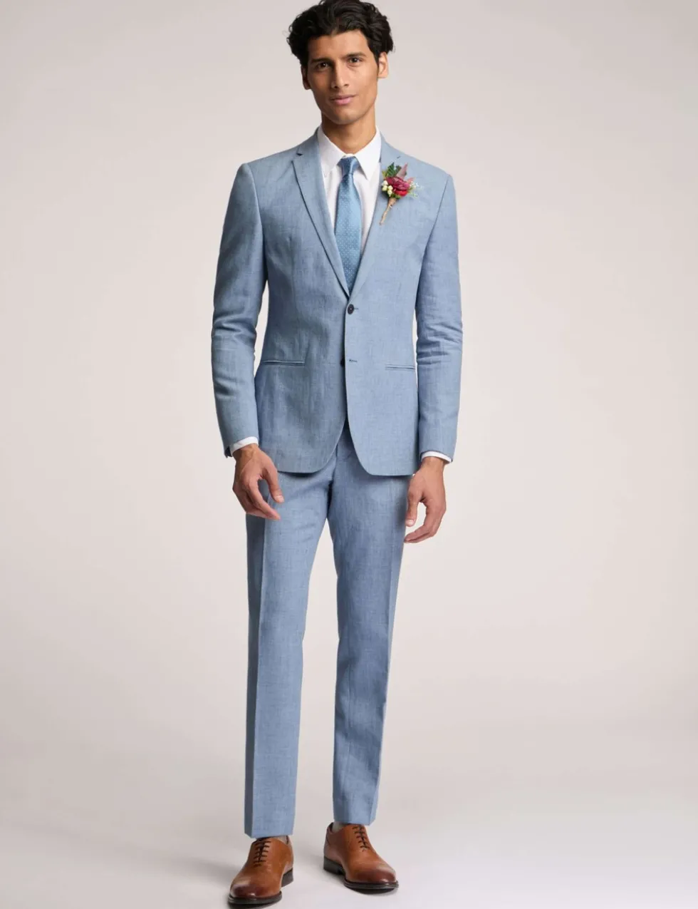 Slim Fit Linen Rich Jacket