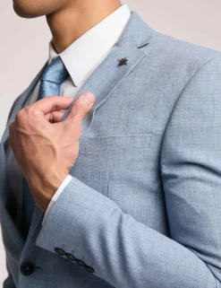 Slim Fit Linen Rich Jacket