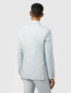 Slim Fit Linen Rich Single Breasted Suit Jacket