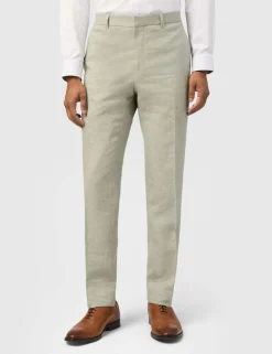 Slim Fit Linen Rich Suit Trousers