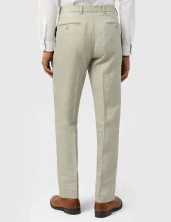 Slim Fit Linen Rich Suit Trousers