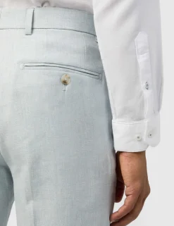 Slim Fit Linen Rich Suit Trousers