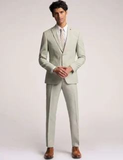 Slim Fit Linen Rich Suit Jacket