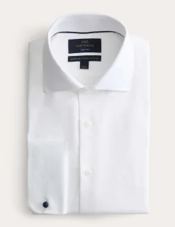 Slim Fit Luxury Cotton Double Cuff Twill Shirt
