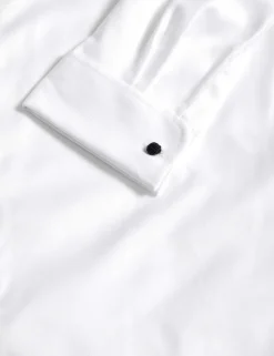 Slim Fit Luxury Cotton Double Cuff Twill Shirt