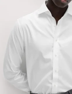 Slim Fit Luxury Cotton Double Cuff Twill Shirt