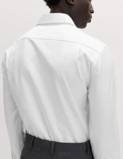 Slim Fit Luxury Cotton Double Cuff Twill Shirt