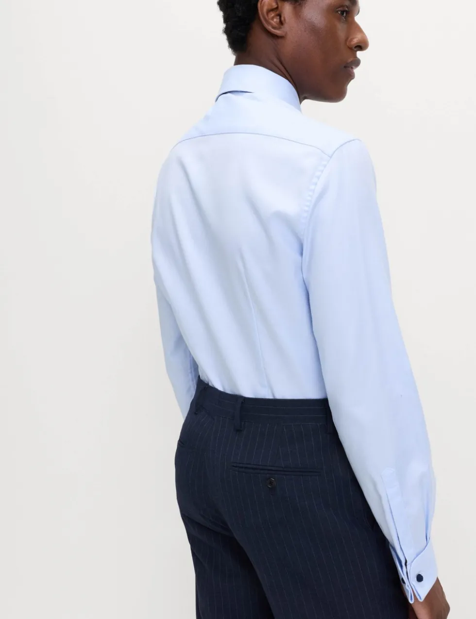 Slim Fit Luxury Cotton Double Cuff Twill Shirt