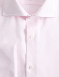 Slim Fit Luxury Cotton Double Cuff Twill Shirt