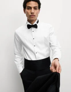 Slim Fit Luxury Cotton Double Cuff Dress Shirt