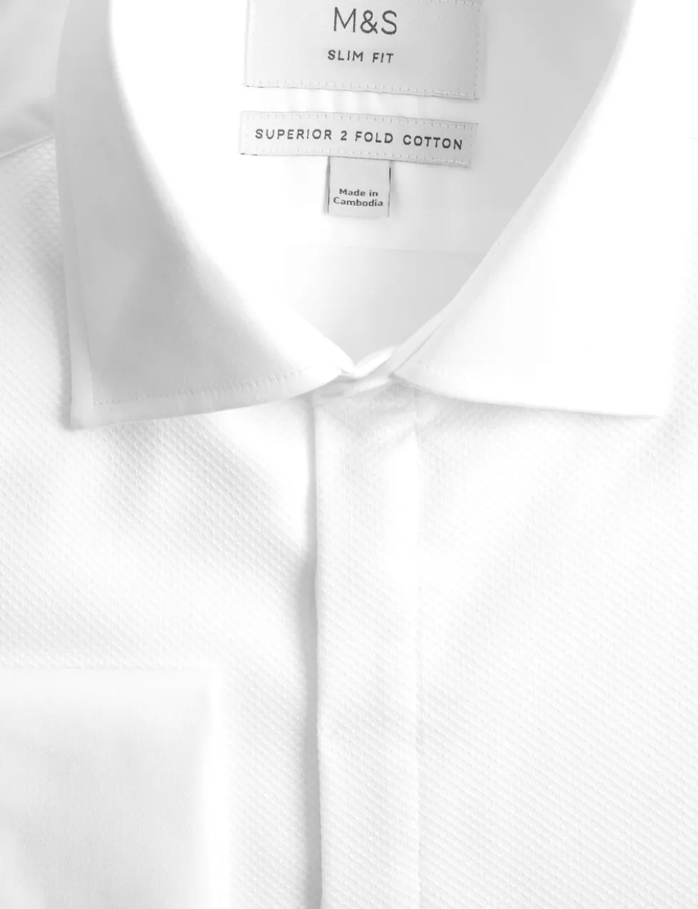 Slim Fit Luxury Cotton Double Cuffed Dress Shirt
