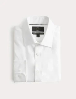 Slim Fit Luxury Cotton Twill Shirt