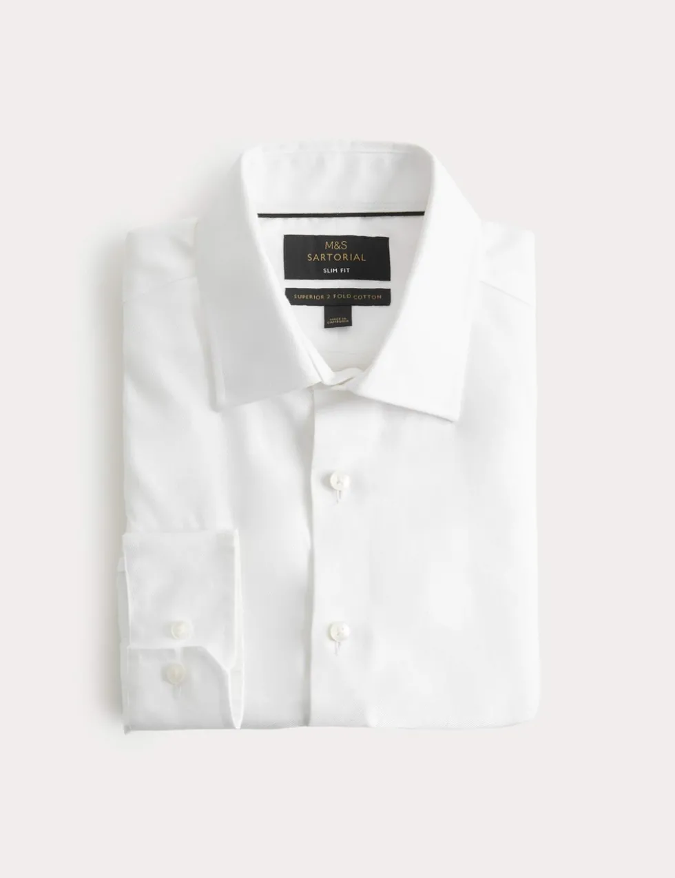 Slim Fit Luxury Cotton Twill Shirt