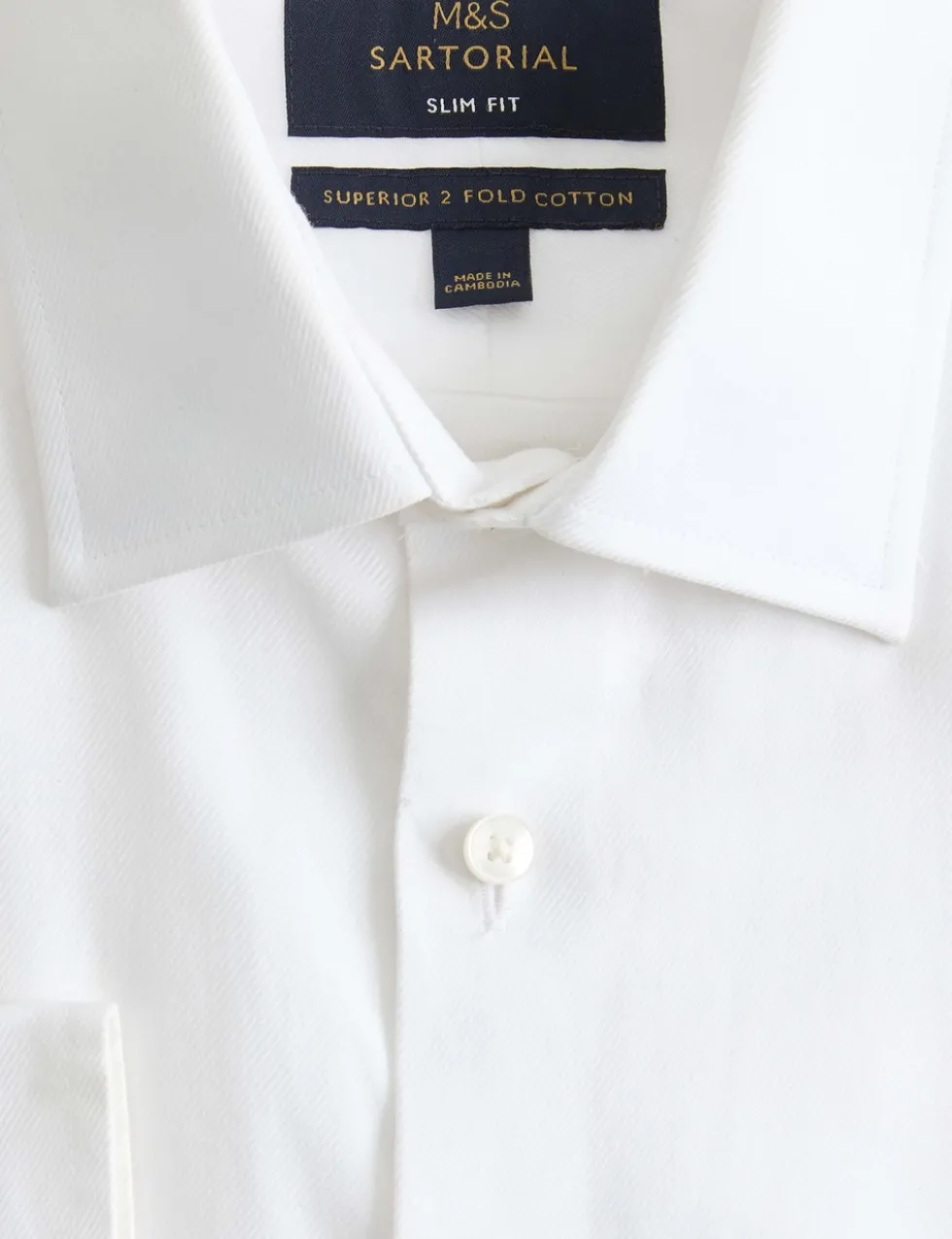 Slim Fit Luxury Cotton Twill Shirt